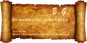 Brauswetter Gabriella névjegykártya